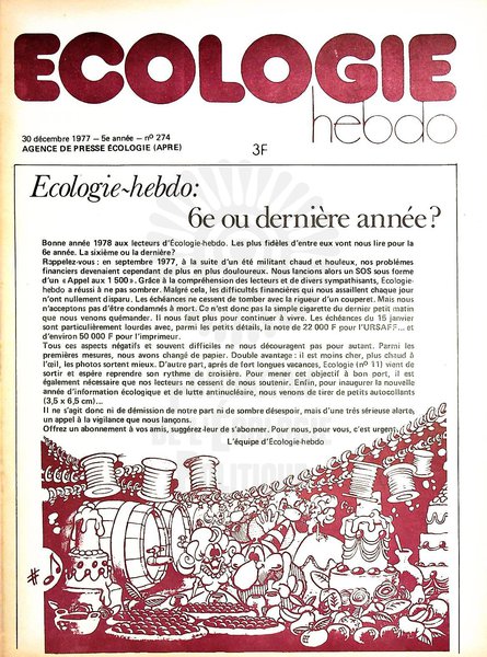 ECOLOGIE HEBDO N°274 (1977)
