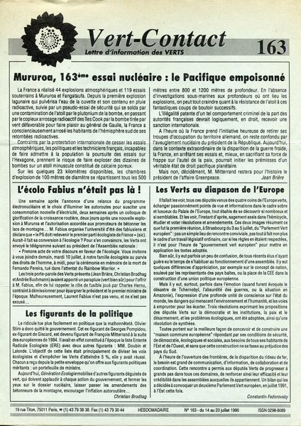 Vert-Contact n°163 (1990)