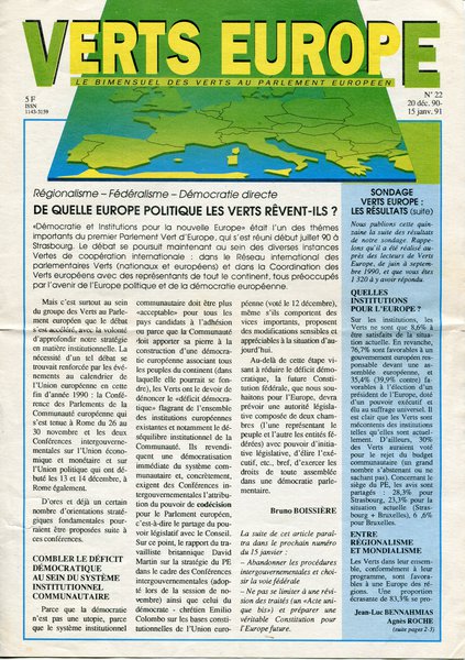 Verts Europe n°22 (1990)