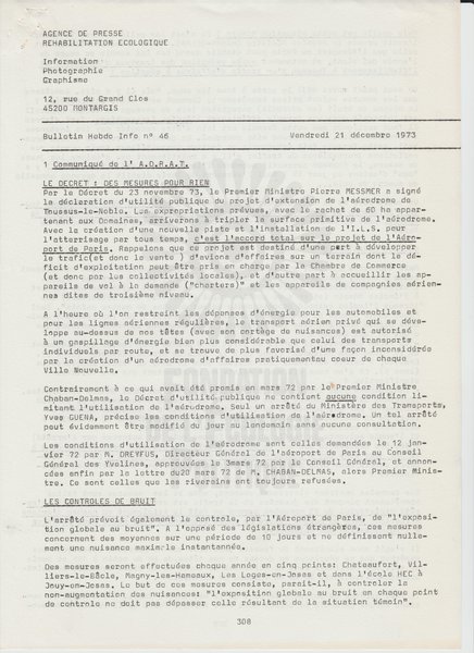 BULLETIN DE L'APRE N°46 (1973)