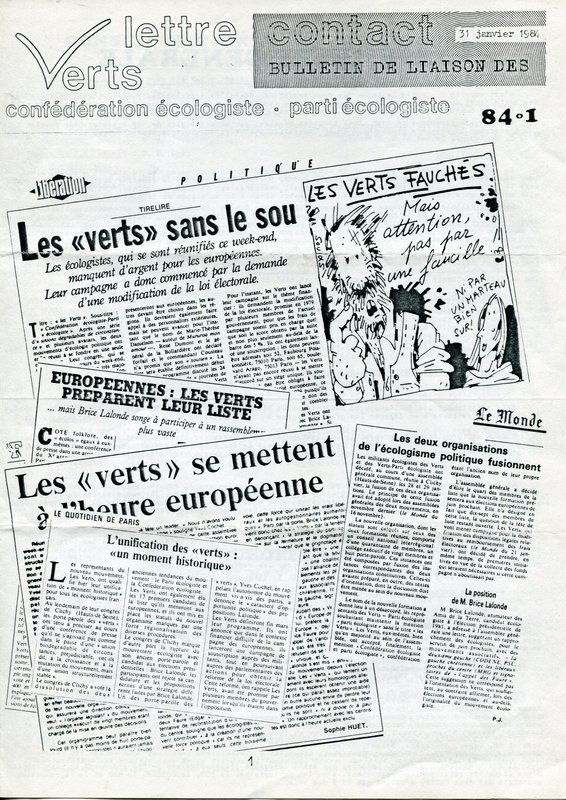 Lettre contact n°1 (1984)