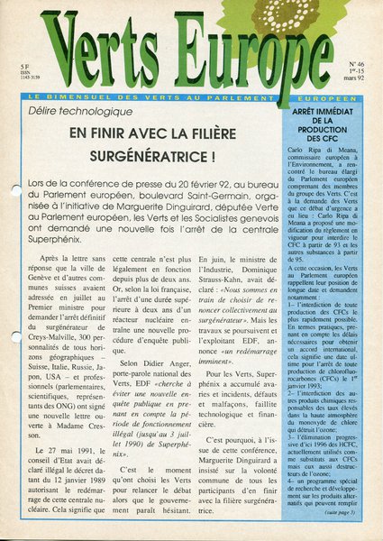 Verts Europe n°46 (1992)