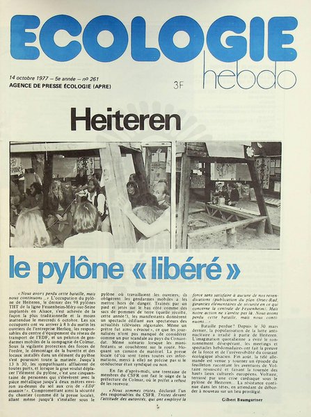 ECOLOGIE HEBDO N°261 (1977)