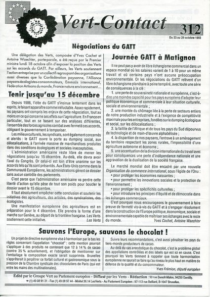 Vert-Contact n°312 (1993)
