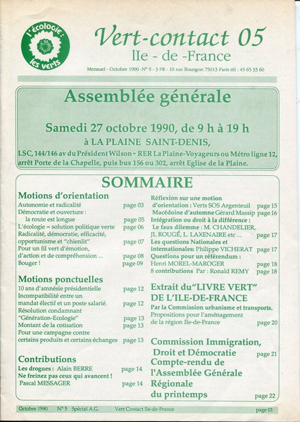 Vert-Contact Île-de-France n°5 (1990)
