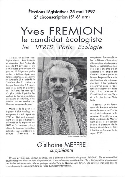 Yves FREMION (législatives 1997)
