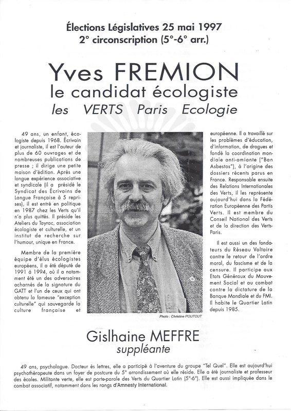 Yves FREMION (législatives 1997)