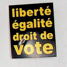Liberté / égalité / droit de vote (ca. 2000)