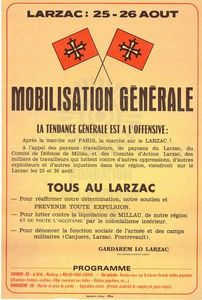 MOBILISATION GÉNÉRALE TOUS AU LARZAC (1970)