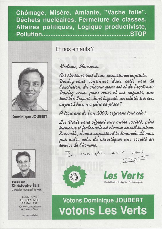 Votons Dominique JOUBERT (1997)