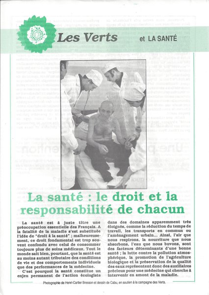 Les Verts et la santé (1989)