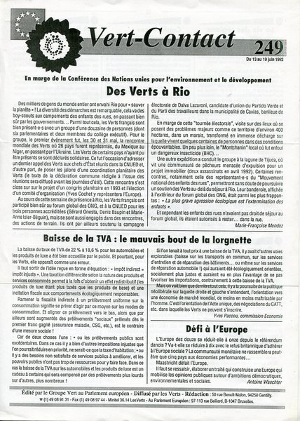 Vert-Contact n°249 (1992)