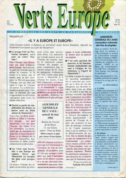 Verts Europe n°50 (1992)