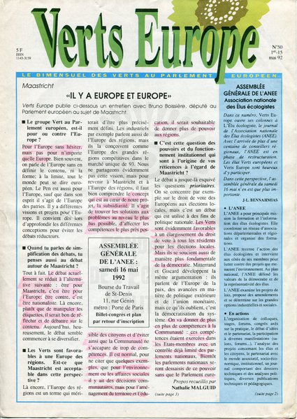 Verts Europe n°50 (1992)