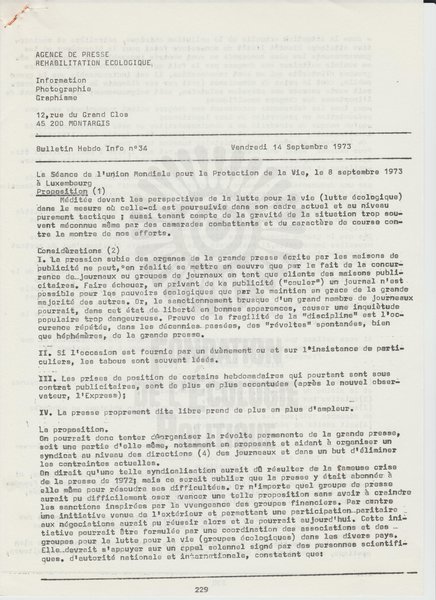 BULLETIN DE L'APRE N°34 (1973)