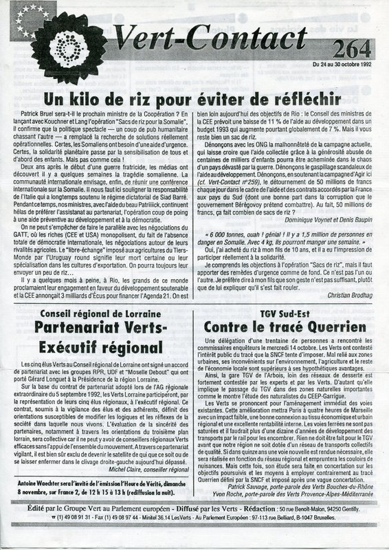 Vert-Contact n°264 (1992)