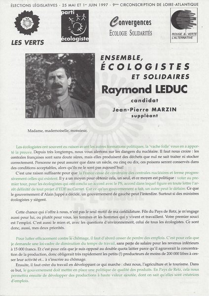 Raymond LEDUC (législatives 1997)