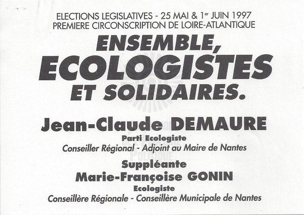 Jean-Claude DEMAURE (législatives 1997)