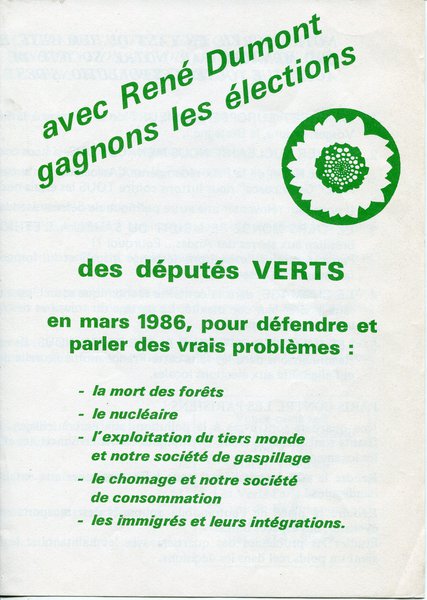 AVEC RENÉ DUMONT GAGNONS LES ÉLECTIONS (législatives 1986)
