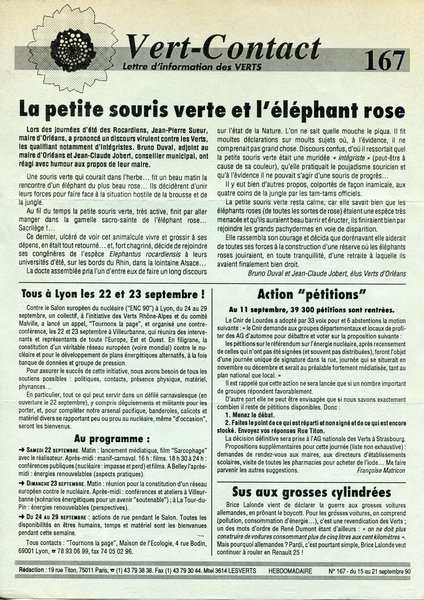 Vert-Contact n°167 (1990)