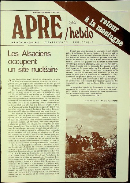 APRE HEBDO N°230 (1977)