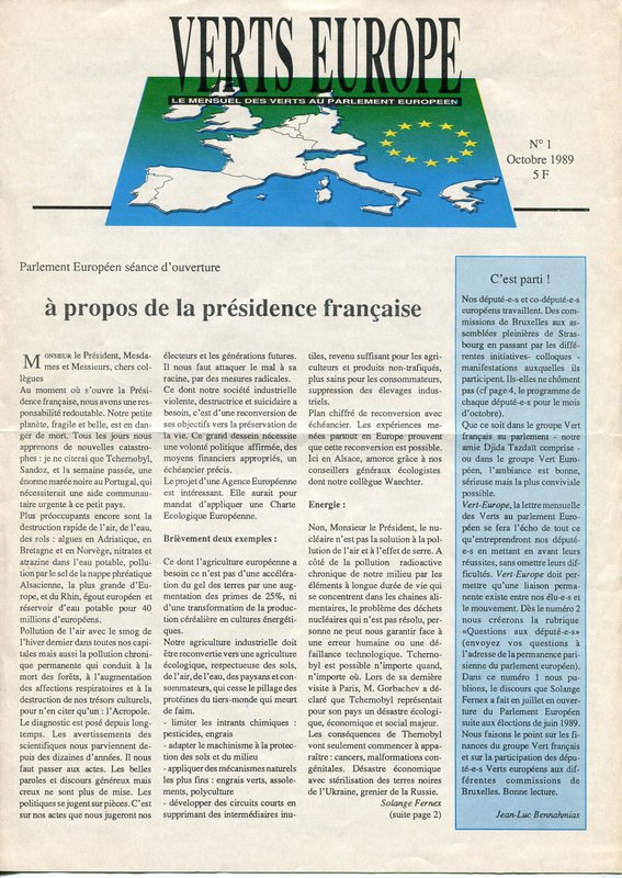 Verts Europe n°1 (1989)