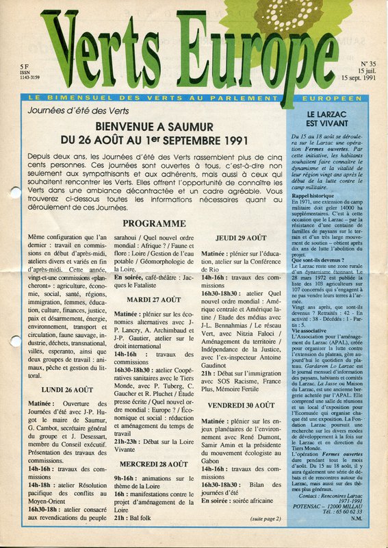 Verts Europe n°35 (1991)
