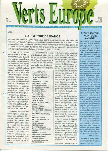 Verts Europe n°69 (1993)