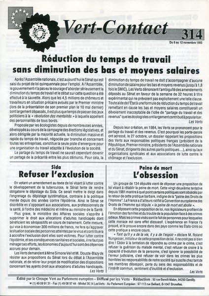 Vert-Contact n°314 (1993)
