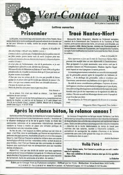 Vert-Contact n°304 (1993)