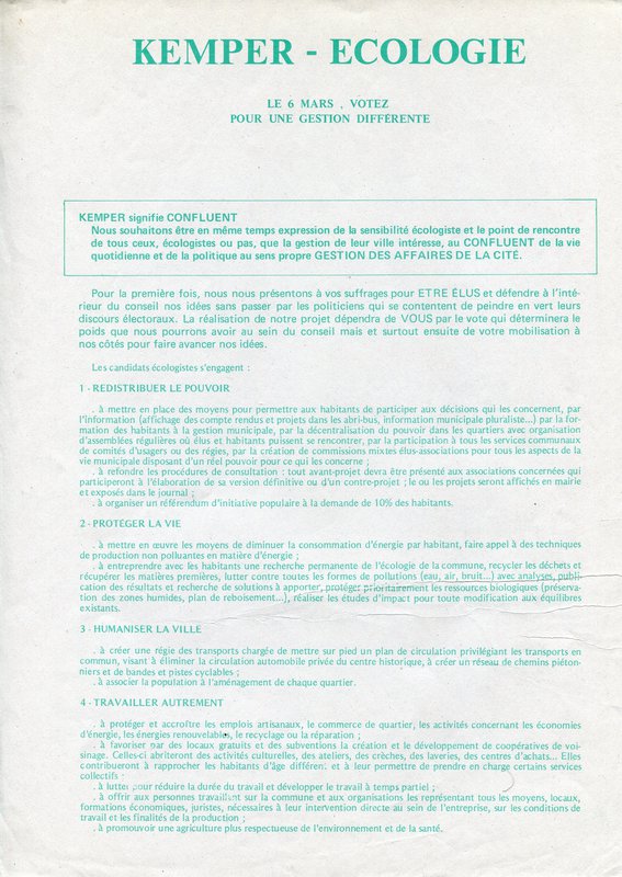 Kemper – Ecologie (municipales 1983)