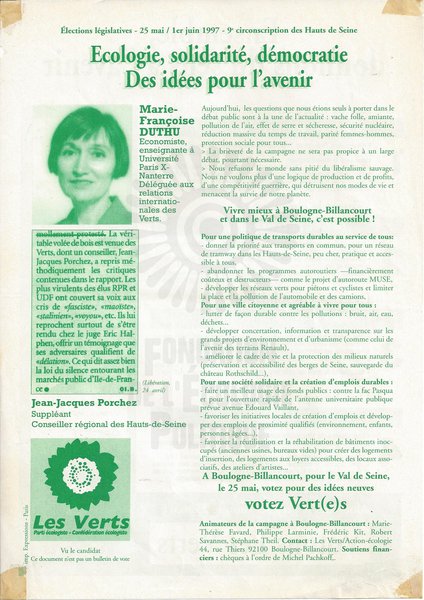 Marie-Françoise DUTHU (législatives 1997)