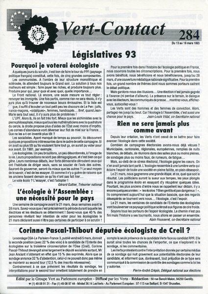 Vert-Contact n°284 (1993)