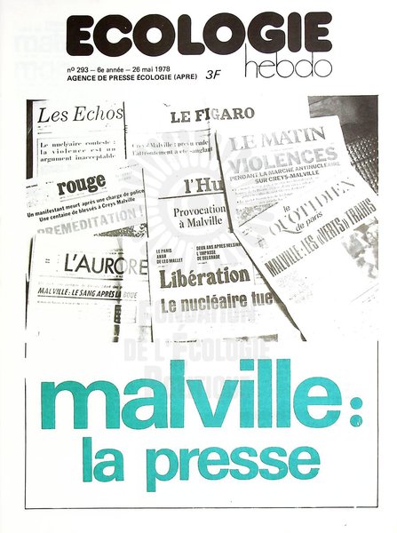 ECOLOGIE HEBDO N°293 (1978)