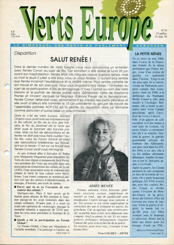 Verts Europe n°55 (1992)