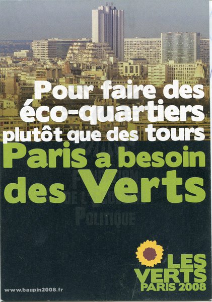 Pour faire des éco-quartiers plutôt que des tours (municipales 2008)