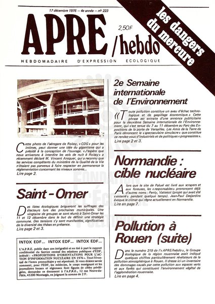 APRE HEBDO N°223 (1976)