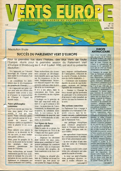 Verts Europe n°15 (1990)