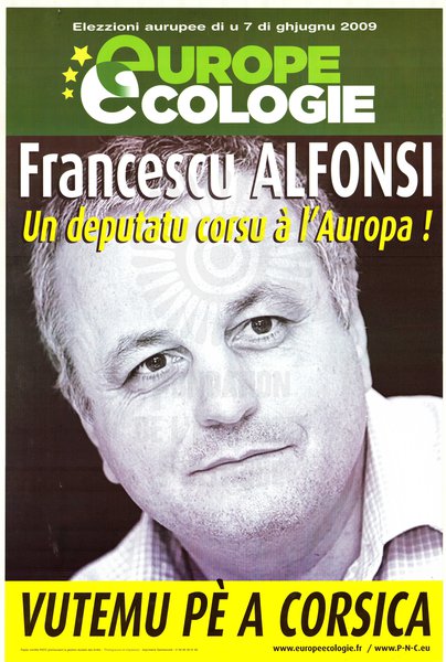 Francescu ALFONSI Un deputatu corsu à l'Auropa ! (européennes 2009)