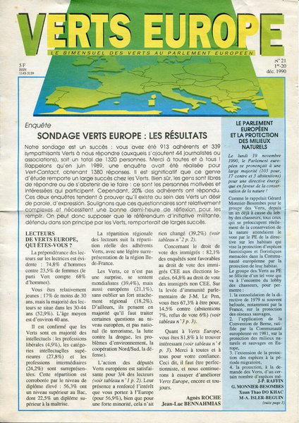 Verts Europe n°21 (1990)