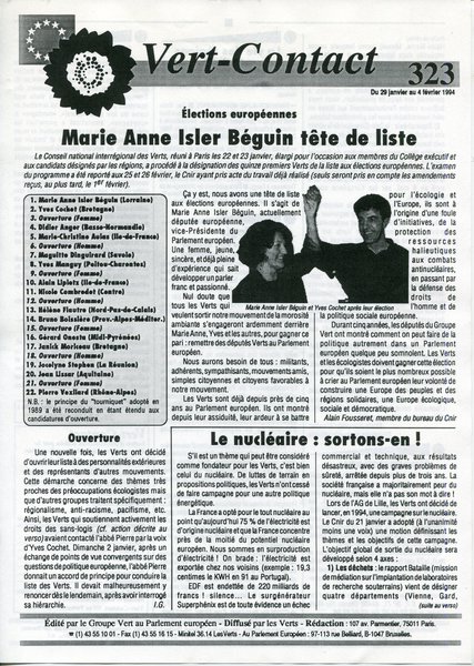 Vert-Contact n°323 (1994)
