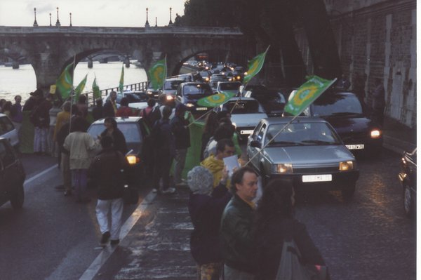 Blocage des voies sur berges par les Verts (1999)