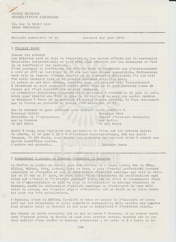 BULLETIN DE L'APRE N°22 (1973)