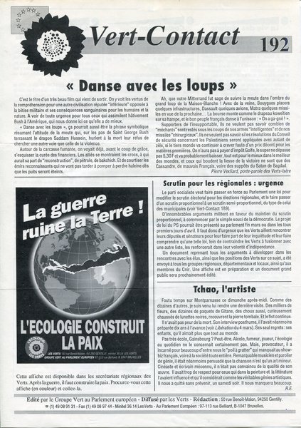 Vert-Contact n°192 (1991)