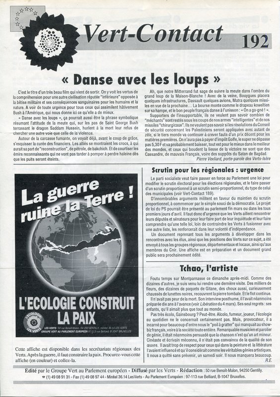Vert-Contact n°192 (1991)