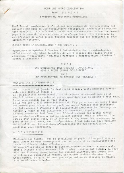 Pour une autre civilisation (présidentielle 1974)