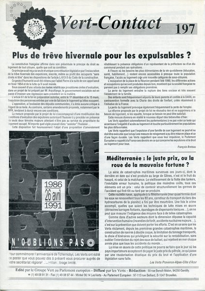 Vert-Contact n°197 (1991)