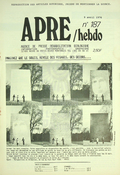 APRE HEBDO N°187 (1976)