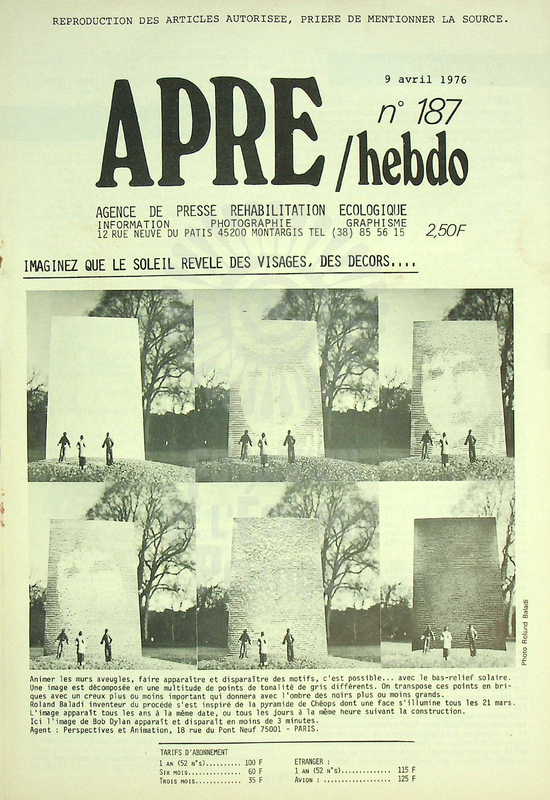 APRE HEBDO N°187 (1976)