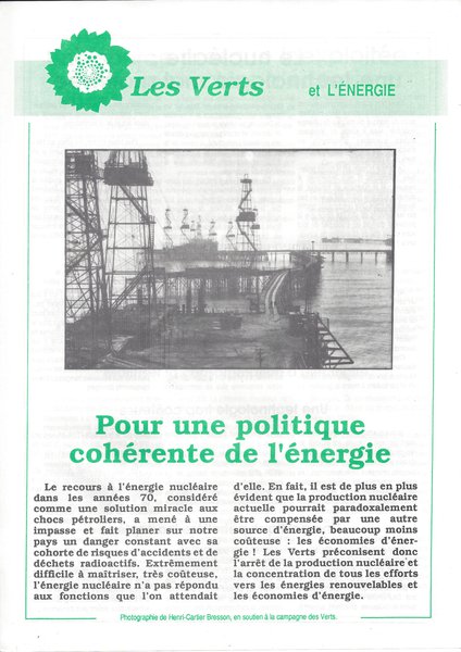 Les Verts et l'énergie (1989)